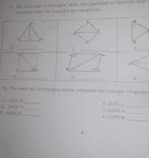 If two angles form a linear pair, they are supplementary. Now It S Your Turn A For Each Pair Of Triangles State The Postulate Or Theorem That Can Be Used Brainly Ph