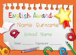 30+ certification templates & examples. Certificate Template For English Award Illustration Royalty Free Cliparts Vectors And Stock Illustration Image 96117009