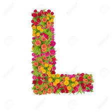 Letters of alphabet numbered ; Letter L Alphabet Made From Zinnia Flower Abc Concept Type As Logo Typography Design With Clipping Path Stock Photo Picture And Royalty Free Image Image 88173941