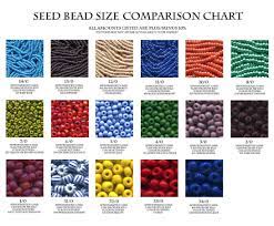 Seed Bead Size Comparison Chart Tools Pinterest Collar Bead Size Chart Seed Beads Seed Bead Crafts