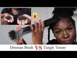 Tangle Teezer Vs Denman Brush Shook Hair Loss Comparison 4c Natural Hair Youtube