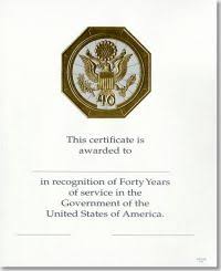 Our certificates of completion will help you stay ahead of the game: Opm Federal Career Service Award Certificate Wps 111 Retirement Gold 8x10 U S Government Bookstore