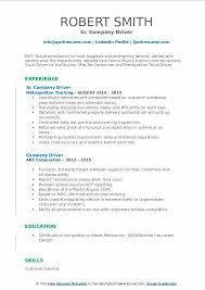 In professional cv template keep your cv short and concise. Company Driver Resume Samples Qwikresume