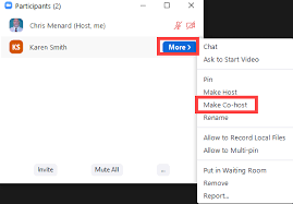 Click on manage participants in the meeting controls at the bottom of the zoom window. Zoom Co Host Feature What Can A Co Host Do And What Limitations Do They Have Chris Menard Training