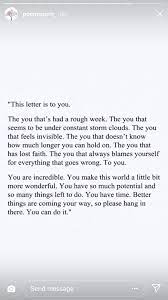 Letter To Me True Words Words Feeling Invisible