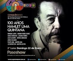 COSQUIN 2023: EMOTIVO HOMENAJE AL POETA HAMLET LIMA QUINTANA