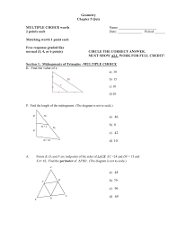 Concurrency is an excellent word to learn in geometry. Geometry Chapter 5 Quiz Multiple Choice Worth