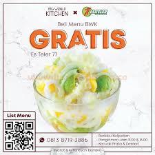 Es teler 77 berkomitmen untuk tetap menjaga keaslian resep asli indonesia baik untuk minuman maupun makanan sehingga tetap tidak mengecewakan pelanggan setianya. Es Teler 77 X Big World Kitchen Beli Menu Bwk Gratis Es Teler 77 Scanharga