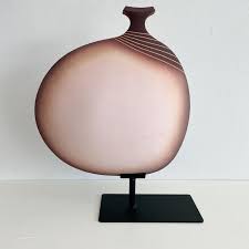 Carolyn Sale California Postmodern Ceramic Sculpture On Steel Stand 1980s For Sale At 1stdibs
