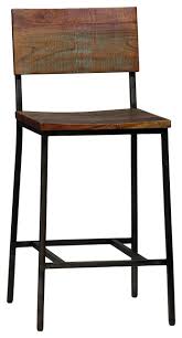 Order this metal and reclaimed at home in contemporary and rustic environments, every metal and wood bar stool with a back (or without) is totally unique and starts with reclaimed. Reclaimed Wood Iron Counter Stool Industrial Bar Stools And Counter Stools By Design Mix Furniture Houzz