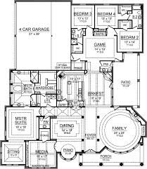 Luxury Style House Plans 4977 Square Foot Home 1 Story 4 Bedroom And 3 Bath 4 Garage Stalls By Monster House Pl Floor Plans How To Plan House Floor Plans