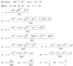 But it does not always work out like that! Using Quadratic Formula Solve The Following Equation For X Abx 2 B 2 Ac X Bc 0 Sarthaks Econnect Largest Online Education Community