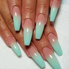 Taz S Angels Aqua Blue Clear Ombre Icy Nail Art Ombre Ombre Nail Designs Ombre Acrylic Nails This style will give you an idea of how to pull off the gradient nail look with a creative new take on how versatile you can be with this is a slight variation on the very popular pink and white ombre nails.