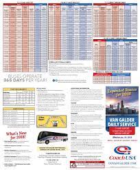 Buses operate 365 days per year! Van Galder Bus Schedule O Hare International Airport Baggage