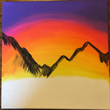 This sunset silhouette painting project may be just what you are looking for! Paint A Mountain Sunset For Beginners 10 Steps With Pictures Instructables