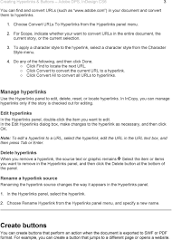 Click the relink button or select relink in the links panel menu. Creating Hyperlinks Buttons Indesign Cs6 Pdf Free Download