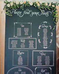 Wedding Escort Card Hand Drawn Chalkboard Seating Chart