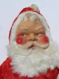 Old Stuffed Toy Santa Claus Doll W Rubber Face Plush Vintage Christmas Merry Christmas Vintage Vintage Christmas Ornaments Vintage Christmas
