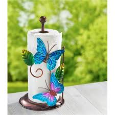 More than just a mini measuring cup. Blue Butterfly Kitchen Roll Holder Ideal Practical