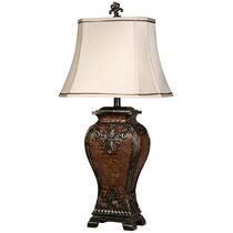 Its antique gold metal finish and white cotton drum shade accentuate the gentle curves of its base. Antique Gold Lamp Wayfair