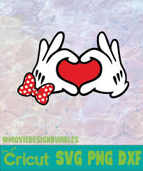 Graphics for your cricut design space and silhouette cameo studio. Mickey Mouse Heart Hands Mickey Logo Svg Png Dxf Movie Design Bundles