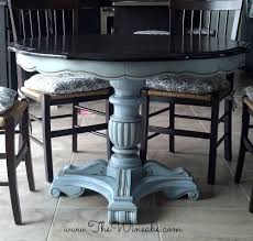 Refurbished Craisglist Kitchen Table With Annie Sloan Chalk Paint Kitchen Table Makeover Painted Kitchen Tables Kitchen Table Redo