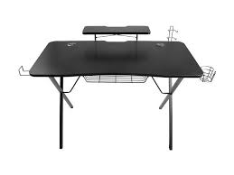 The table is manufactured with a strong melamine/carbon fibre board table top and a steel frame and leg supports which is designed to have a maximum load capacity of around 300 kg.it is stylish in design being a black matt, brazen. Buy Gaming Desk Genesis Holm 300 Rgb