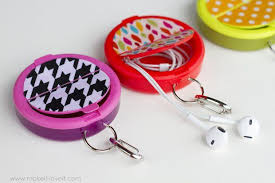 Upcycled Awesome Make An Earphone Holder From A Mint Container Make Diy Projects How Tos Electronics Crafts Dollar Store Crafts Earphones Holder Crafts
