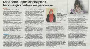 Isu penderaan kanak kanak merupakan situasi di mana seorang anak kecil diperlakukan secara tidak wajar seterusnya mengganggu perkembangannya dalam keadaan sihat dan bermaruah selain boleh menyebabkan risiko untuk meneruskan kehidupan. Kena Berani Lapor Kepada Pihak Berkuasa Jika Berlaku Kes Penderaan Universiti Putra Malaysia