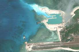 It is surrounded by coral reefs populated with rusting shipwrecks visible above water. Lorenzana No Militarization On Pag Asa Island Philstar Com