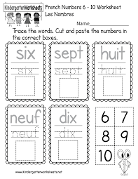 Free Printable Beginners French Worksheet For Kindergarten French Worksheets French Numbers Learning French For Kids