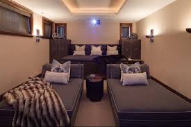 Movie Room Like The Idea Of Having The Lay Down Chaise The Style Seats Along With The Theater Seat Home Theater Seating Home Theater Design Home Theater Rooms