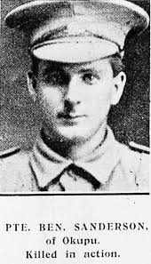 Pte. Ben. Thorn, of Waihi, killed in action