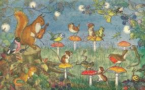 Musical Chairs Illustration Vintage Illustration Whimsical Art