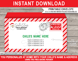 Frequent special offers and discounts up to 70% off for all products! Printable Christmas Envelope Template Santa S Workshop North Pole