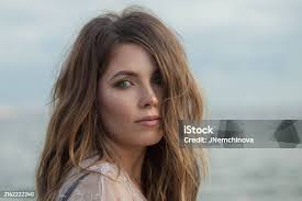 Dramatic Portrait Hippie Girl Stock Photo