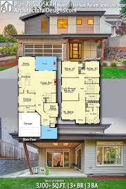 Plan 785005kph Modern 3 5 Bed House Plan With Second Level Master In 2020 House Plans Home Design Floor Plans Modern House Plans
