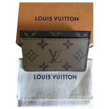 Supreme x lv card holder we offer a huge stock of great clothes. Louis Vuitton Card Holder Monogram Reverse Light Brown Dark Brown Leather Cloth Ref 217223 Joli Closet