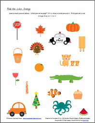 Color Recognition Find The Color Orange Color Activities Preschool Colors Color Games