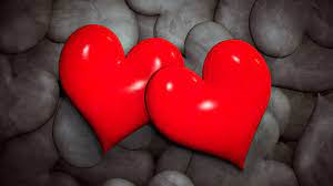 To heart 2 wallpaper and high quality picture gallery on minitokyo. Wallpaper Two Red Love Hearts Black Background 3840x2160 Uhd 4k Picture Image