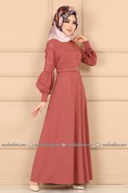 Moda Selvim Cantali Kemerli Ferace Ah3251 Koyu Somon Goruntuler Ile The Dress Moda Stilleri Giyim