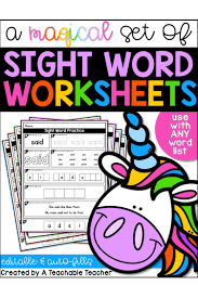 Give your child a boost using our free, printable worksheets. Editable Sight Word Worksheets A Teachable Teacher