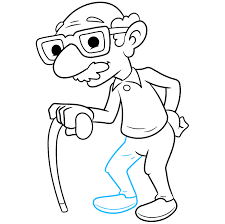 Connect them using the line of the spine. How To Draw An Old Man Really Easy Drawing Tutorial