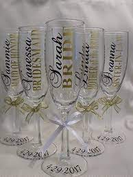 Sale Bridal Party Champagne Glasses Bridesmaid Maid Of Honor Mother Of Bride Gifts Ch Bridal Party Champagne Glasses Wedding Glasses Party Champagne Glasses