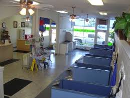 I Love The Idea Of Having Those Grooming Table By The Front Door For People To Brush Their Dogs Out On Too Would Save Dog Wash Diy Dog Wash Dog Grooming