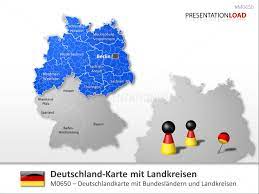 Einige regionen in deutschland sind stark vom coronavirus betroffen, andere kaum. Powerpoint Landkarte Deutscher Landkreise Presentationload