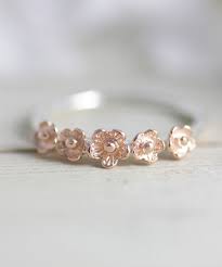 Cherry Blossom Ring Rose Gold Flower Ring Rose Gold Jewelry Flower Jewelry Pink Jewelry Silver Ring Two Tone Ring Bridesmaid Gift Pink Jewelry Rose Gold Jewelry Jewelry