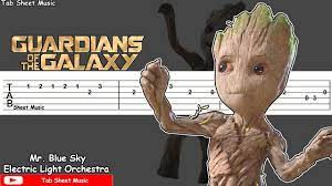 Guardians Of The Galaxy Mr Blue Sky Guitar Tutorial Youtube