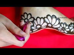 Simple Very Attractive Feet Mehndi Design Lovely Foot Henna Design Karwachauth Diwali Youtube In 2020 Henna Designs Feet Foot Henna Mehndi Designs