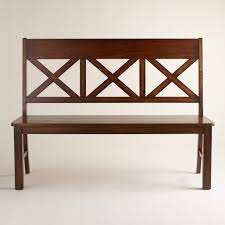 Mahogany Verona Bench With Back World Market 299 99 Dining Room Bench Dining Room Furniture Sets Bench With Back